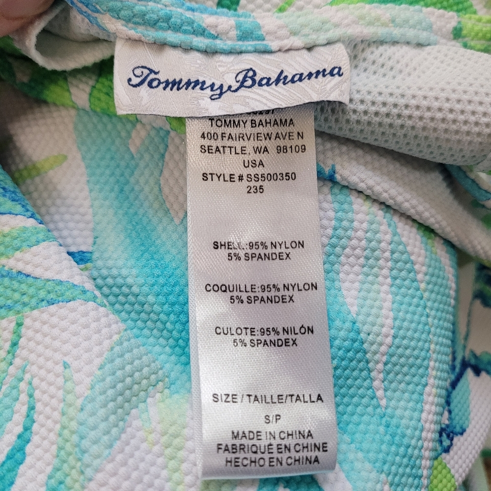 Island Cays Sea Fronds High-Neck Flounce Spa Dress Coverup Pockets UPF 50 Small - Picture 8 of 11